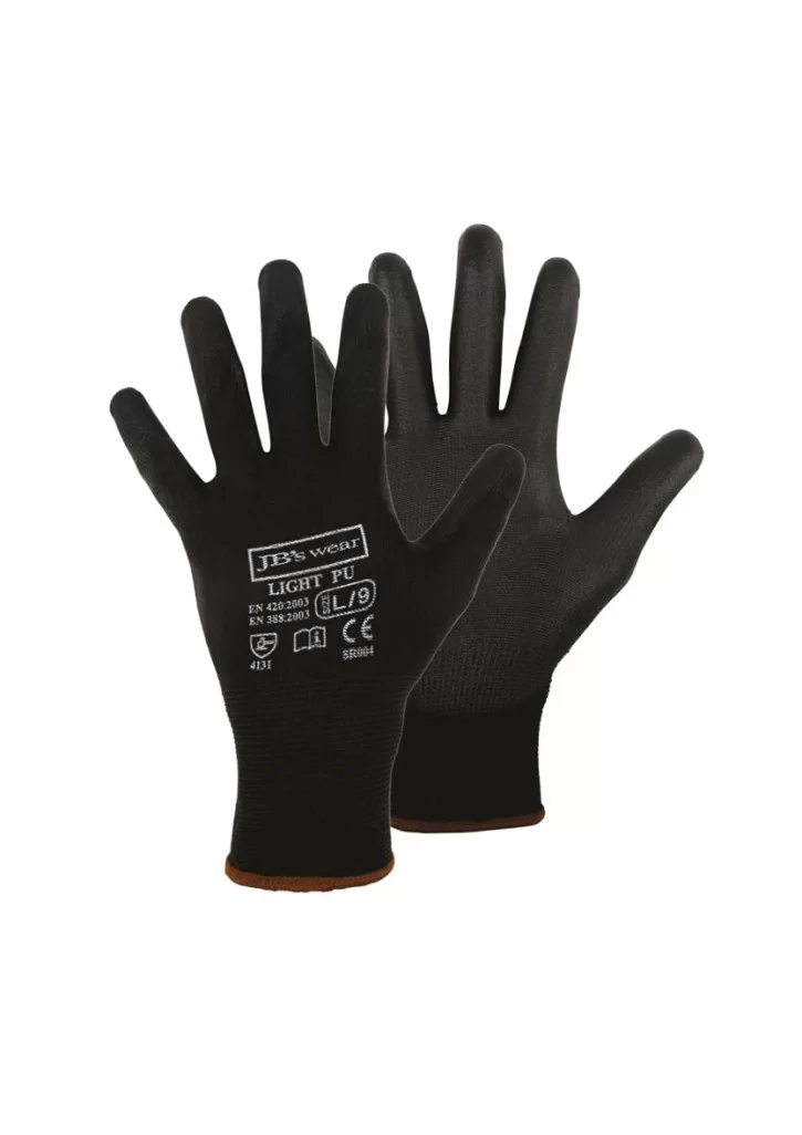 Black Light PU Breathable Glove (12 Pack) 