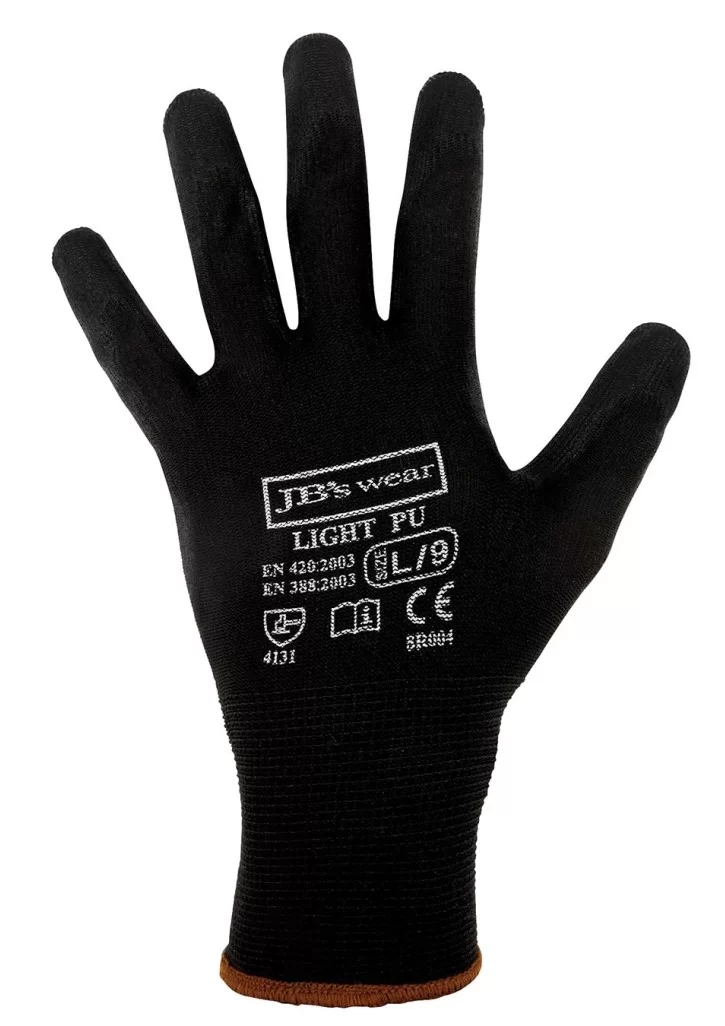 Black Light PU Breathable Glove (12 Pack) 