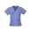 Ladies Contrast Crossover Scrubs Top - Mid Blue