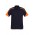 Mens Talon Short Sleeve Polo - Navy/Burnt Orange