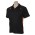 Mens Splice Short Sleeve Polo - Black / Orange