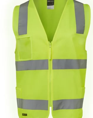 Hi Vis Yellow (D+N) Zip Safety Vest