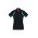 Womens Renegade Short Sleeve Polo - Black / Teal / Silver