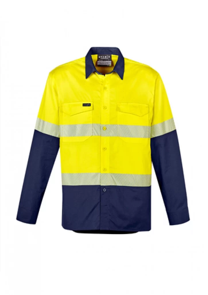 Mens Rugged Cooling Hi Vis Segmented Tape Long Sleeve Shirt Mens Rugged Cooling Hi Vis Segmented Tape Long Sleeve Shirt