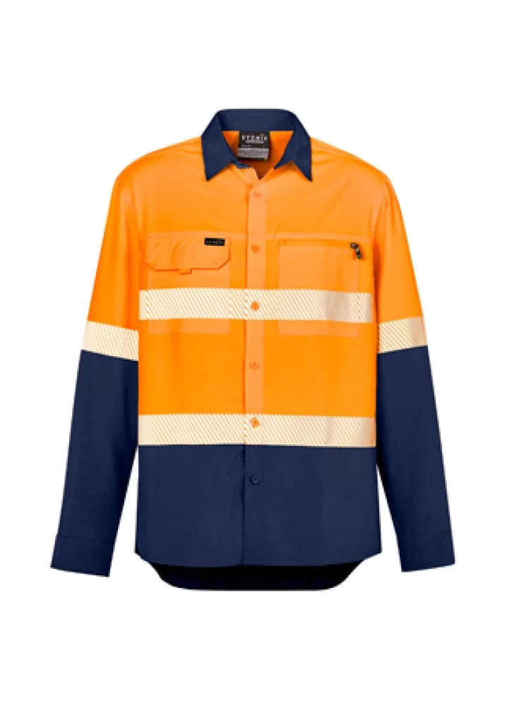 Mens Hi Vis Outdoor Segmented Tape Long Sleeve Shirt Mens Hi Vis Outdoor Segmented Tape Long Sleeve Shirt